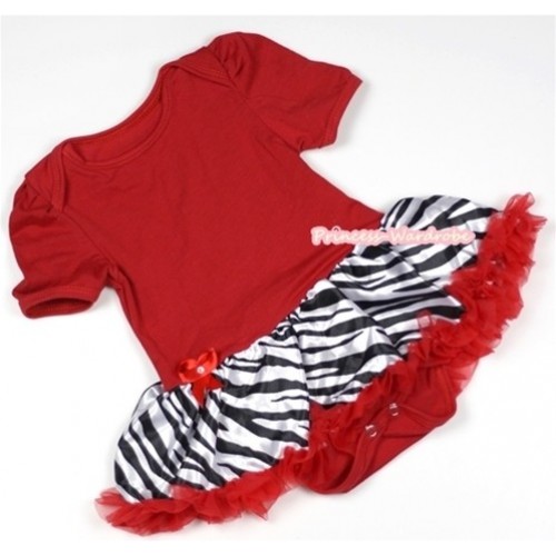 Red Baby Jumpsuit Red Zebra Pettiskirt JS644 