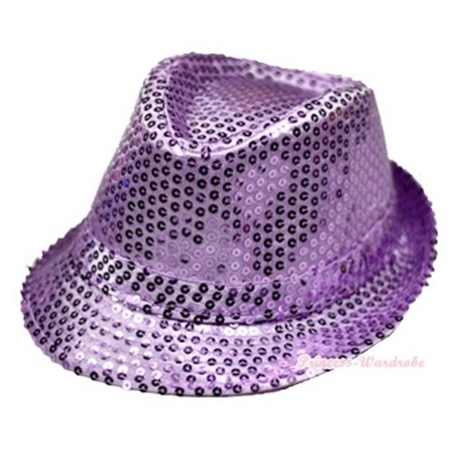 Sparkle Sequin Lavender Jazz Hat H680 