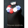 Black Tank Tops with Six Red White Blue Rosettes TB16 