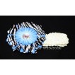 Headband match Blue Zebra Crystal Daisy for Pettiskirt Hair Clip P000210 