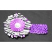 Headband match Light Dark Purple Crystal Daisy for Pettiskirt Hair Clip P000211 