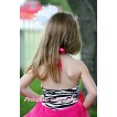 Zebra Print with Hot Pink ONE-PIECE Petti Dress with Bow LP02 