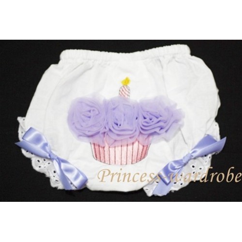 White Bloomer & Lavender Cupcake BC37 