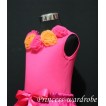 Hot Pink Tank Tops with Hot Pink and Orange Rosettes tr05 