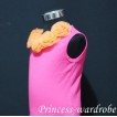 Hot Pink Tank Tops with Orange Rosettes tr18 