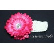 Headband match hot pink Crystal Daisy for Pettiskirt Hair Clip F02 