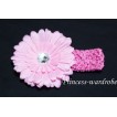 Headband match pink Crystal Daisy for Pettiskirt Hair Clip F03 