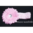 Headband match pink Crystal Daisy for Pettiskirt Hair Clip F03 