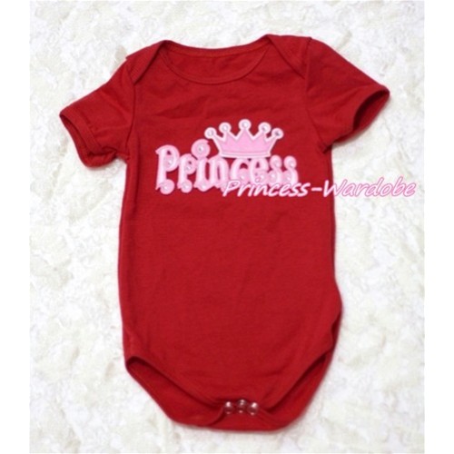 Hot Red Baby Jumpsuit with Princess Print TH125 