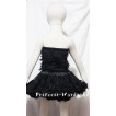 Black Lace Tube Top with matching Black Pettiskirt TE12 