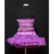 Dark Purple Lace Tube Top with matching Dark Purple Pettiskirt TE15 