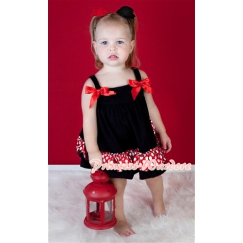 Minnie Swing Top with Red Bow matching Minnie Red White Polka Dots Panties Bloomers  SP07 