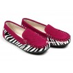 Raspberry Wine Red Zebra Edge Slip Deck Boat Shoes SE018 