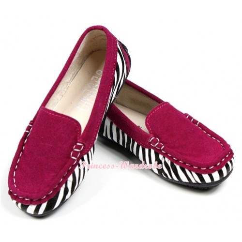 Raspberry Wine Red Zebra Edge Slip Deck Boat Shoes SE018 