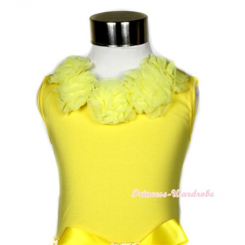 Yellow Tank Top with Yellow Rosettes TN224 