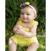 Yellow Lace Ruffles Petti Rompers with Straps LR13 
