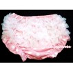 White Ruffles Light Pink White Polka Dot Panties Bloomers B047 