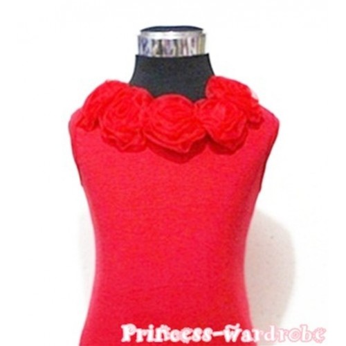 Red Tank Tops with Red Rosettes TN29 