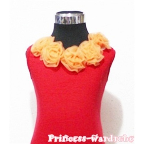Red Tank Tops with Orange Rosettes TN30 