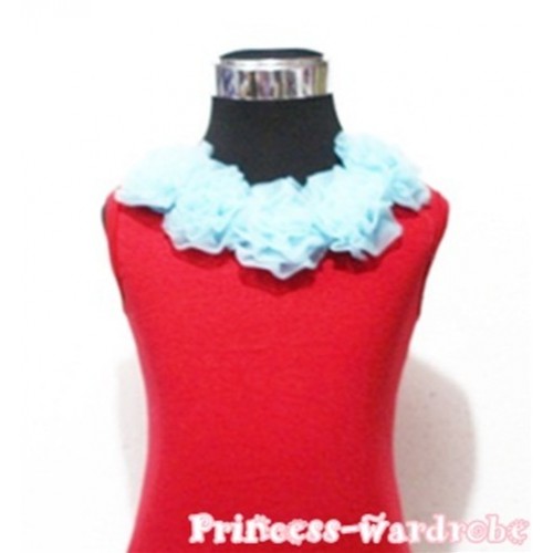 Red Tank Tops with Light Blue Rosettes TN33 