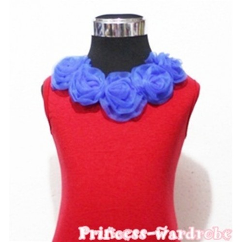 Red Tank Tops with Royal Blue Rosettes TN34 