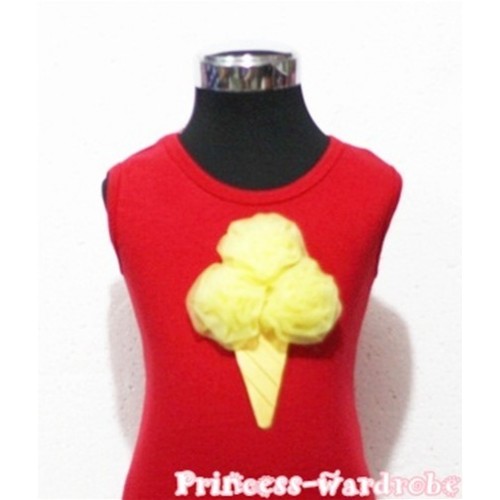 Red Tank Top with Yellow Ice Cream TN48 