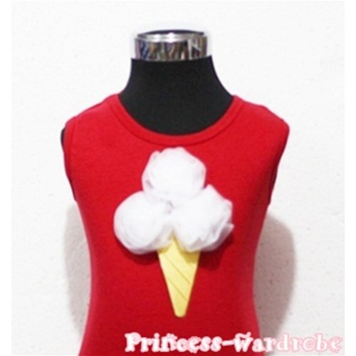 Red Tank Top with White Ice Cream TN55 