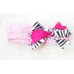 Optional Headband with Hot Pink Zebra Silk Bow H250 