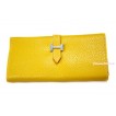 Yellow Leather Adult Women Long Clutch Purse Zipper Wallet CB92 