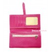 Hot Pink Leather Adult Women Long Clutch Purse Zipper Wallet CB93 