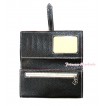 Black Leather Adult Women Long Clutch Purse Zipper Wallet CB94 