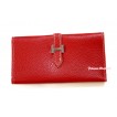 Hot Red Leather Adult Women Long Clutch Purse Zipper Wallet CB96 