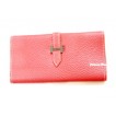 Light Pink Leather Adult Women Long Clutch Purse Zipper Wallet CB97 