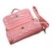 Light Pink Long Diamond Checked Adult Girl Women Shoulder Handbag Purse With Strap CB106 
