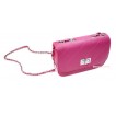 Gold Chain Hot Pink Checked Leather Little Cute Petti Shoulder Bag CB110 