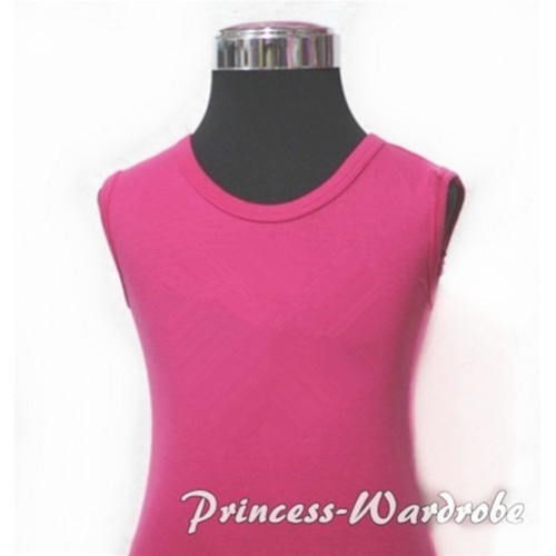 Plain Style Hot Pink Tank Top TR20 