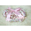 White Rainbow Polka Dots Layer Panties Bloomers with Cute Big Bow BC117 