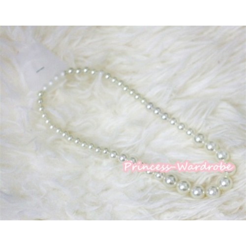 Pearl Plastic Bead Necklace NK011 