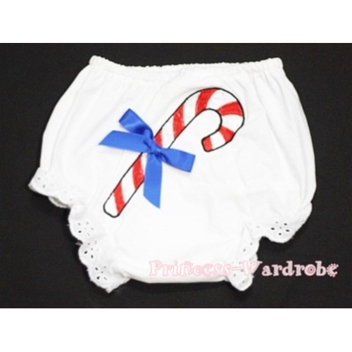 Christmas Stick with Royal Blue Bow Panties Bloomers BC86 