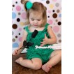Kelly Green Lace Ruffles Petti Rompers with Straps LR115 