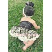Brown Crochet Tube Top with Cream White Leopard Baby Pettiskirt CT50 