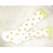 Yellow White Polka Dots Cotton Stocking Sock SK80 