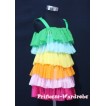 Green Rainbow Layer Party Dress PD010 