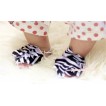 Animal Print Baby Toddler Barefoot Blooms Ring Sandals S415 