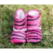 Hot Pink Zebra Print Baby Crib Boots SB02 
