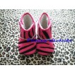 Hot Pink Zebra Print Baby Crib Boots SB02 