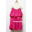 Hot Pink Golden Side with Waistband Party Dress PD015 