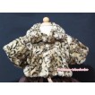 Black Leopard Soft Fur Shawl Coat SH23 