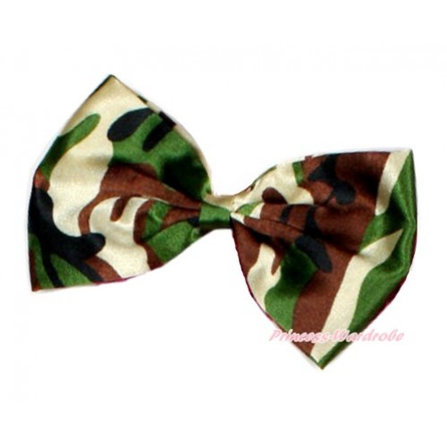 Camouflage Satin Bow Hair Clip H753 