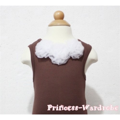 Brown Baby Pettitop & White Rosettes NT74 